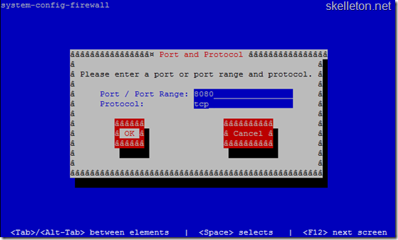 Port/Port Range: 8080 and Protocol: tcp